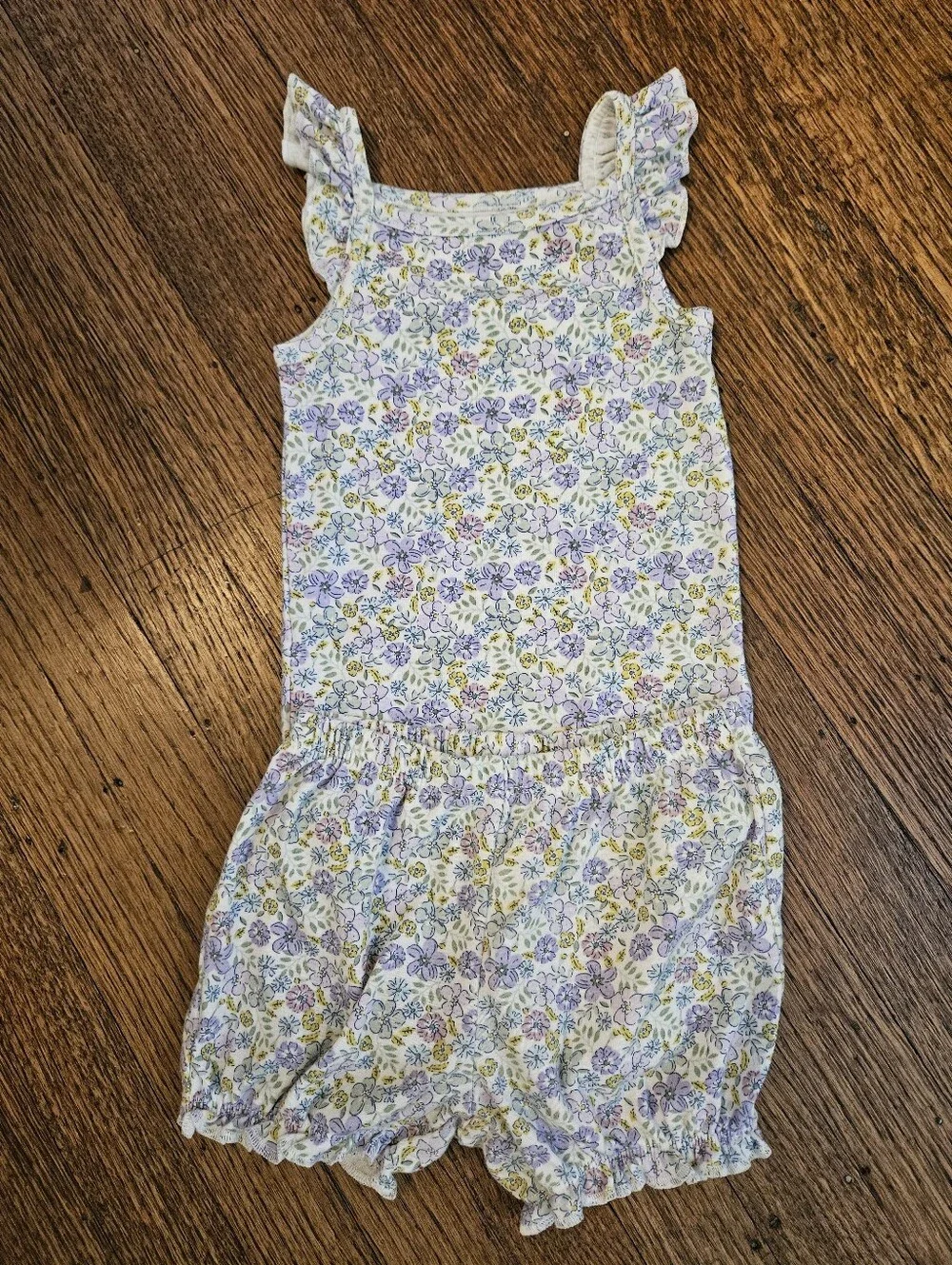 Carter’s 3pc Baby Girl Romper & Bloomer Bundle – Floral + Fruit Mix 24M - Picture 2 of 7